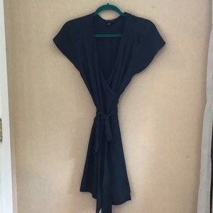 BananaRepublic green wrap dress